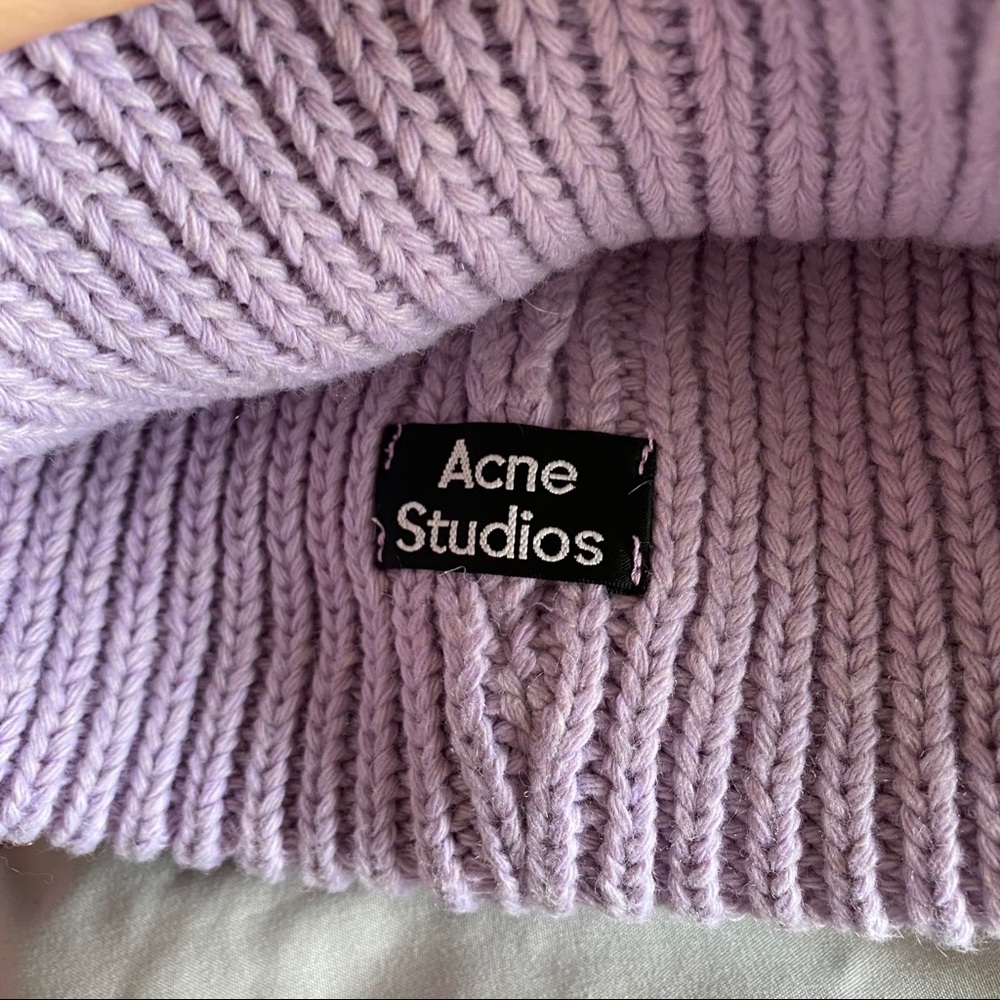ACNE Studios unisex Pansy N Face Lavender Beanie - Picture 4 of 5